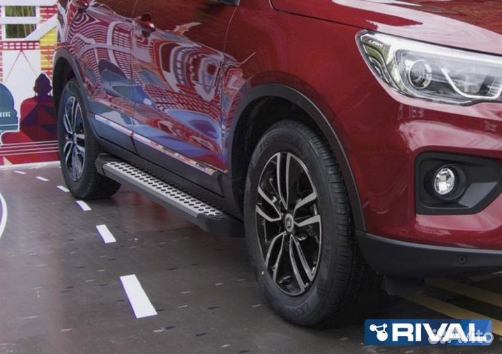 Пороги-подножки Lifan X70 2018. Bmw-Style