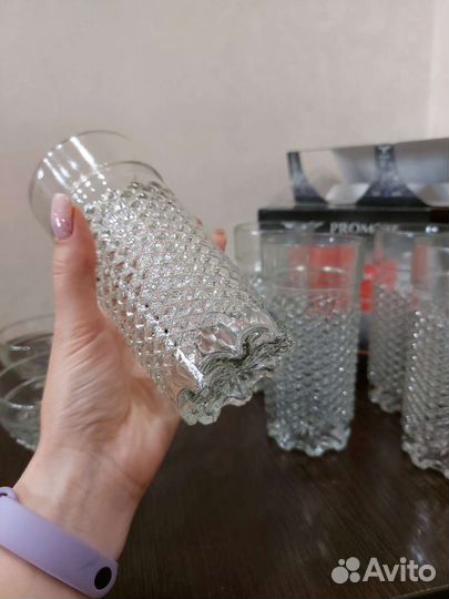 Набор стаканов и креманок Новый для кваса сока пив