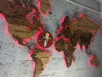 Деревянная карта мира, Панно на стену из дерева