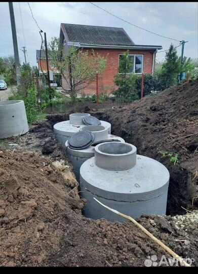 Септик из бетонных колец * под ключ* любой сложнос