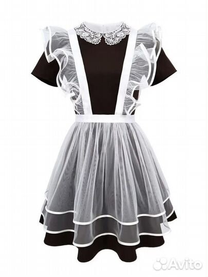 Белый школьный фартук