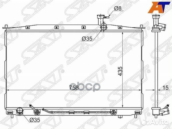 Радиатор Hyundai Santa Fe 05-12 HY0006-2.2D Sat