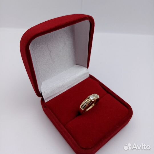 К28. Кольцо с бриллиантами, золото 585 (id 77898)