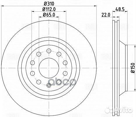 Диск торм. для а/м Audi A3 (03) /VW Golf V (03