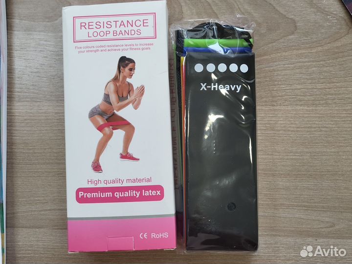 Фитнес-резинки эспандер набор 5 шт