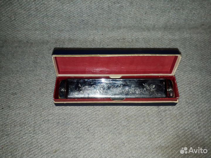 Детская губная гармошка СССР Нева в коробке
