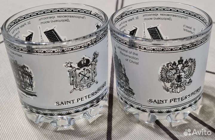 Стопка матовая с видами Санкт-Петербурга