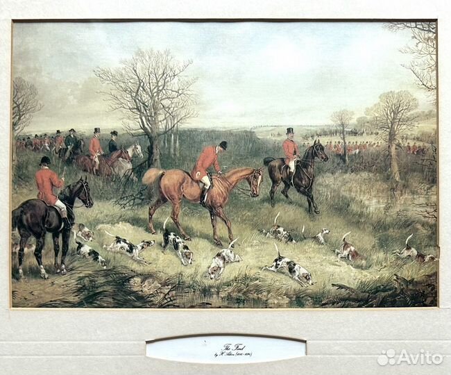 Картины Охота Англия винтаж 1950гг