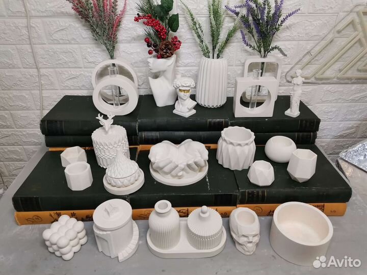 Кашпо из гипса