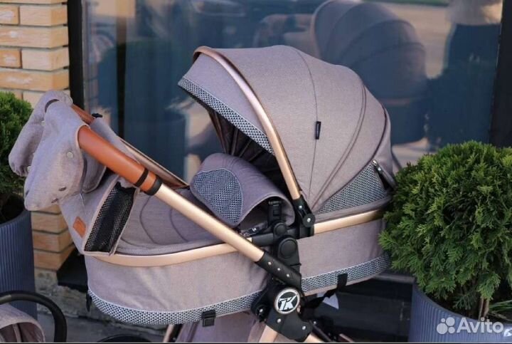 Коляска 3в1/2в1 трансформер Новая (Коричневый)