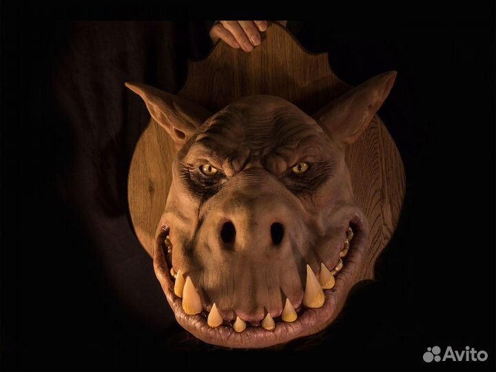 Скульптура Охотничий трофей Голова Монстра. Орк