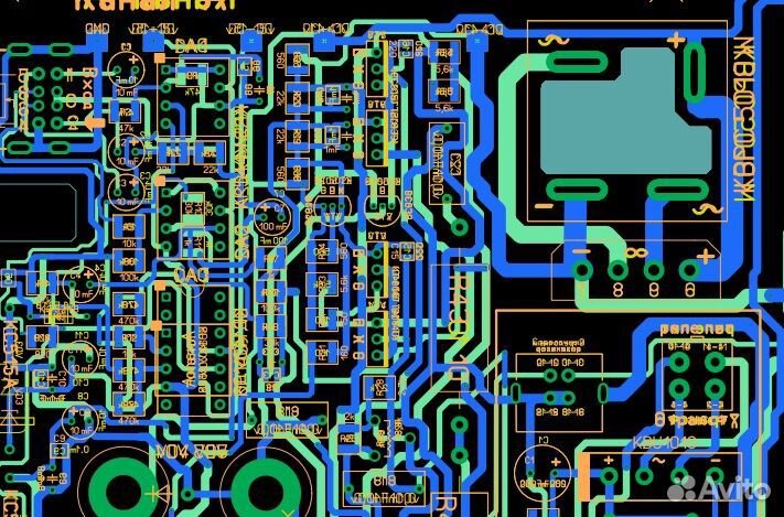 Проект платы для усилителя 