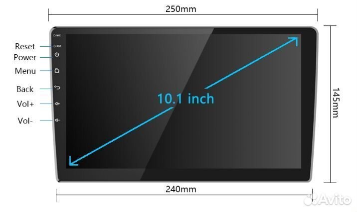Автомагнитола A10v1, 10.1
