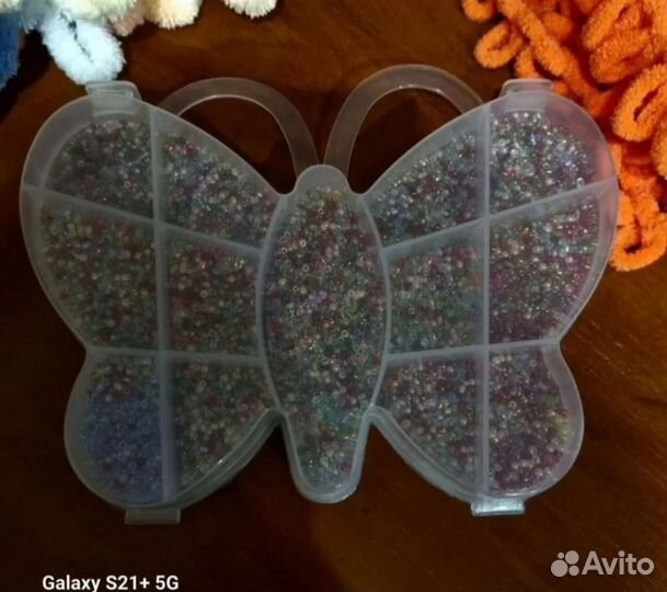 Пряжа для вязания Alize puffy + бисер