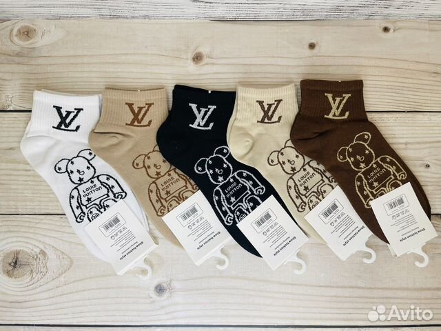 Носки женские Louis Vuitton 5 пар Мишка