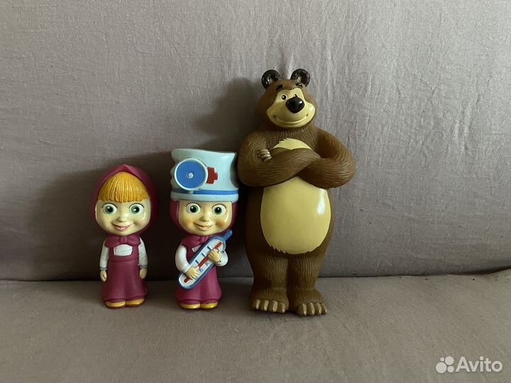 Резиновые игрушки Маша и Медведь Hello Kitty