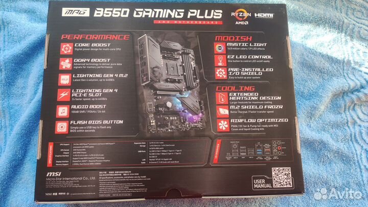 Материнская плата B550 Msi Gaming plus