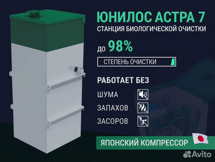 Септик под ключ Юнилос Астра 7