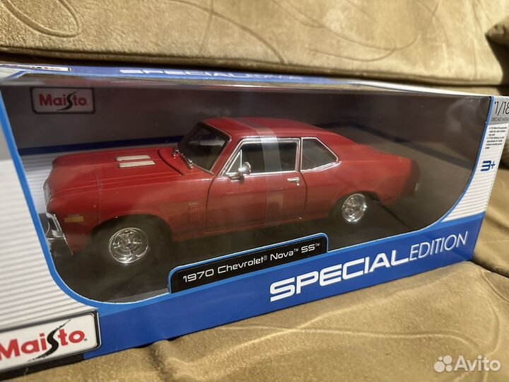 Модель автомобиля 1:18 maisto chevrolet nova