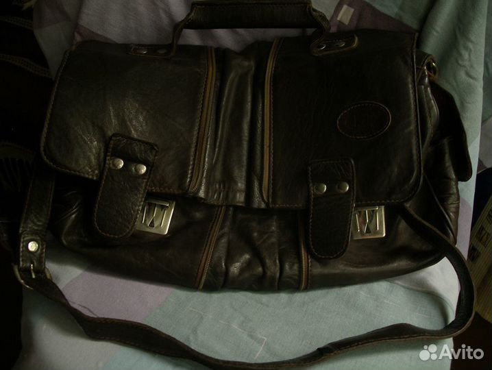 Кожаная сумка (винтаж )