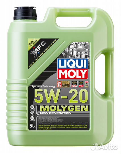 Масло моторное Molygen New Generation 5W-20 liqui