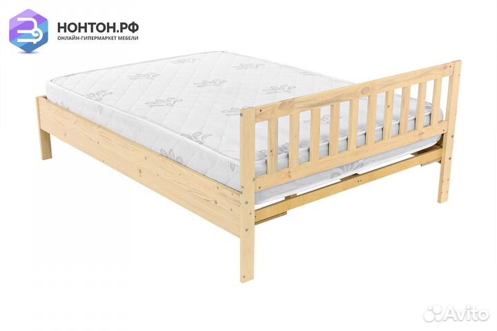 Кровать Массив выбеленная береза