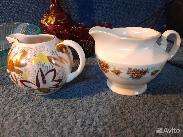 Посуда СССР цветное стекло хрусталь пакетом