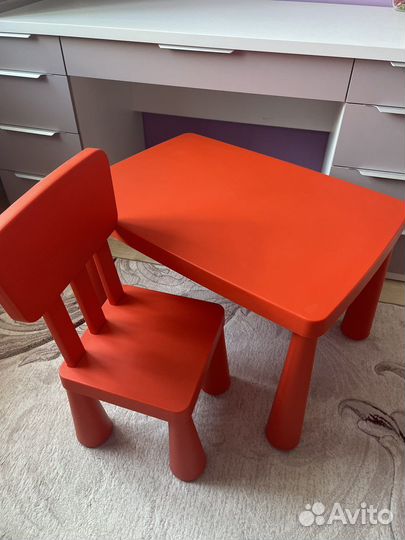 Детский столик и стульчик IKEA