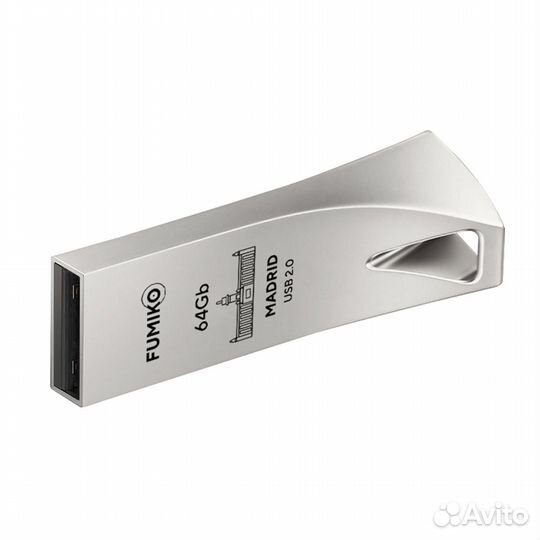 Флешка madrid 64GB серебристая USB 2.0