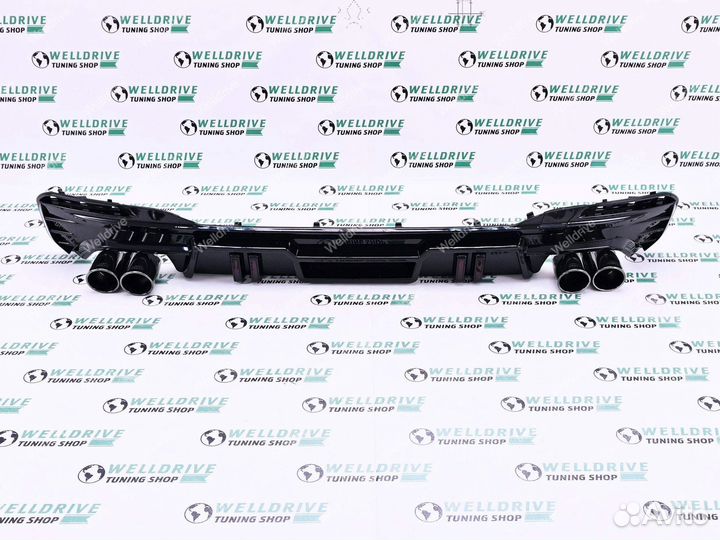 Диффузор BMW 5 G30 M5 Competition насадки 80M