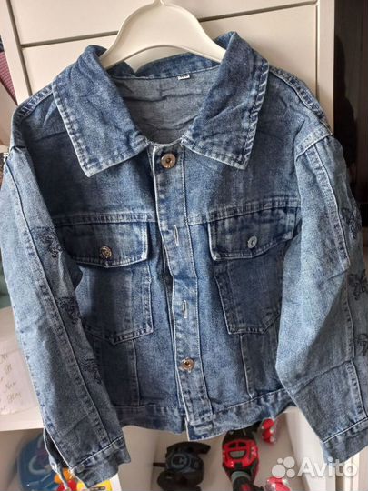 Новые джинсовые куртки детские 104-134