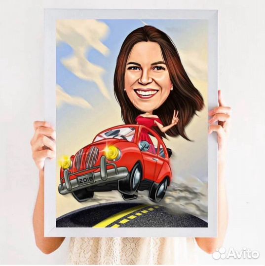 Шаржи на заказ по фото (цифровой)