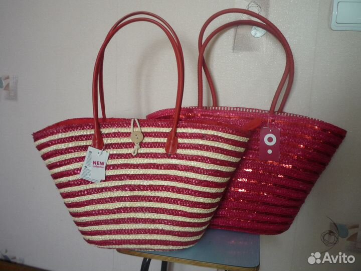 Пляжные сумки, соломенные, новые