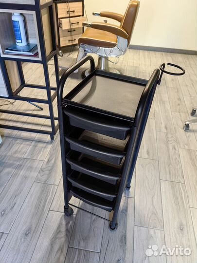 Тележка парикмахерская черная