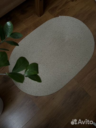 Джутовый коврик придверный для спальни гостиной