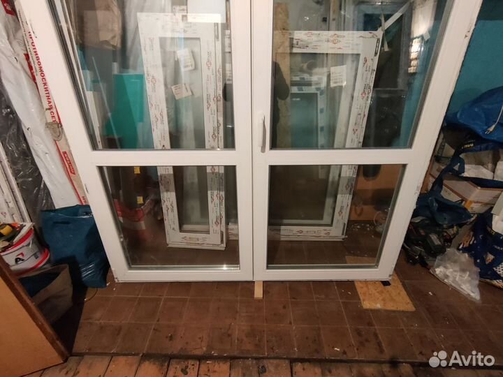 Распашные двери пвх (ш) 1760(в) 2030