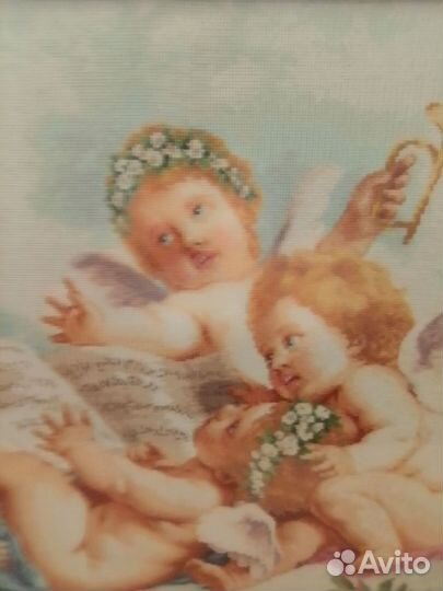 Картина вышитая крестиком аллегория музыки