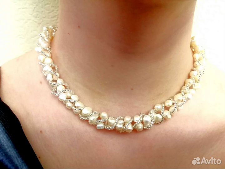 Комплект с натуральным жемчугом