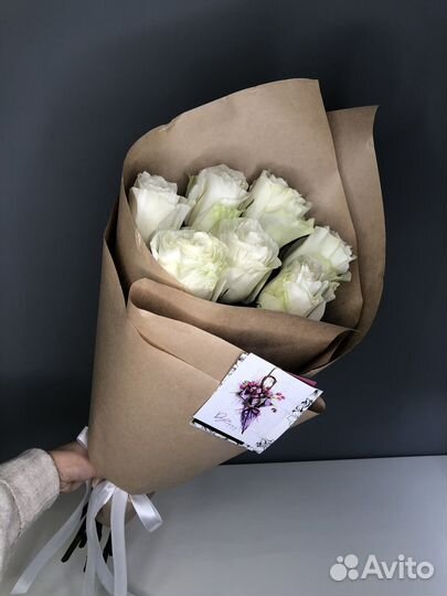 Белые розы букет доставка Самара