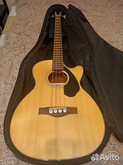 Акустическая бас гитара fender CB-60SCE bass
