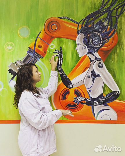 Роспись стен, Аэрография, Гиперреализм, Художник