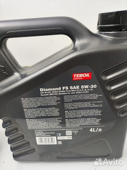 Масло Teboil Diamond FS 5w30. Финляндия