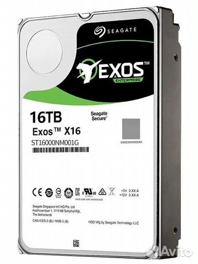 Жесткий диск Seagate Exos X16 16 TB st16000nm001g