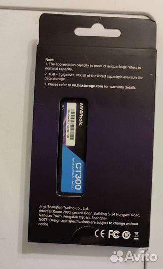 Новый SSD m2 7500 Мб/с MiWhole CT300 2Tb