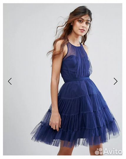 Ярусное платье мини из тюля S-M, Little Mistress