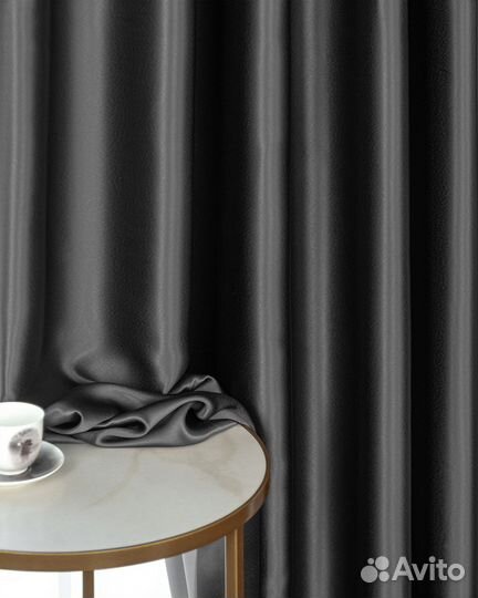 Комплект штор глянцевые Аврора Графит