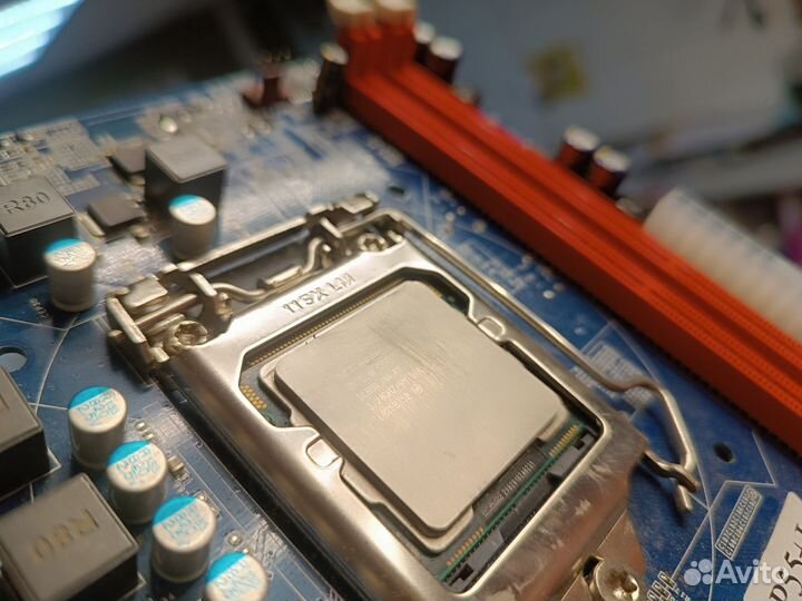 Мат. плата сокет 1156 + i3-550