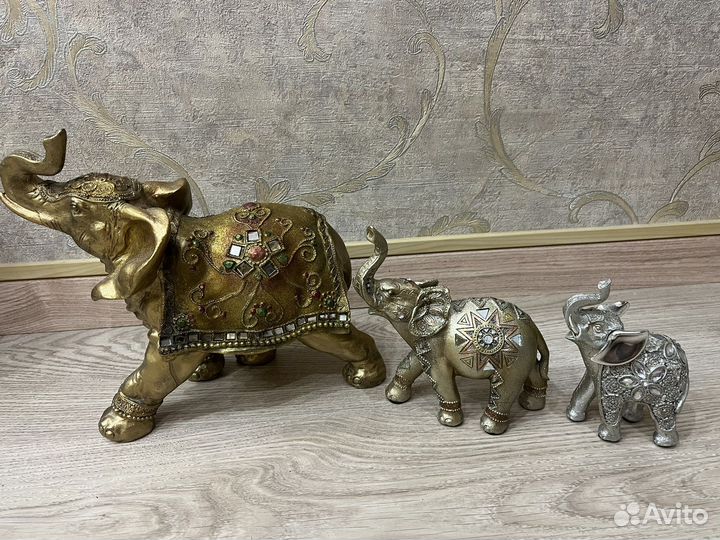 Слоны со стразами 3 шт