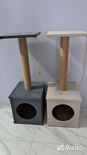 Кошачий домик с когтеточками