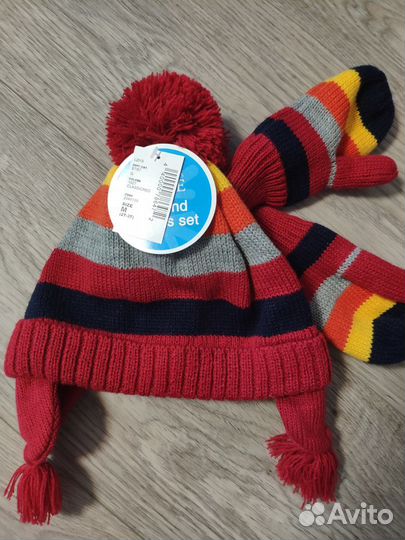 Шапка детская+варежки